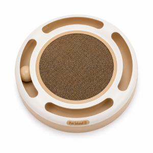 Interactive Cat Scratcher Toy with Ball Track | Corrugated Scratch Pad & Rolling Ball | Indoor Play Toy | Pet Island II
